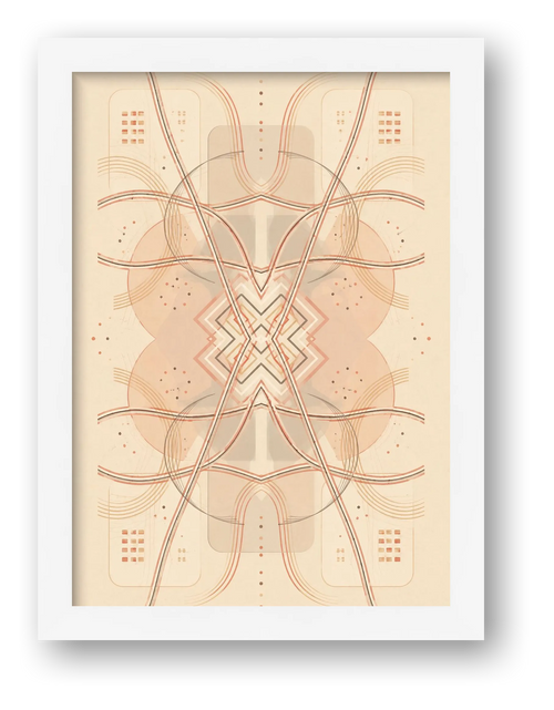 Clay Grid Earthline — framed