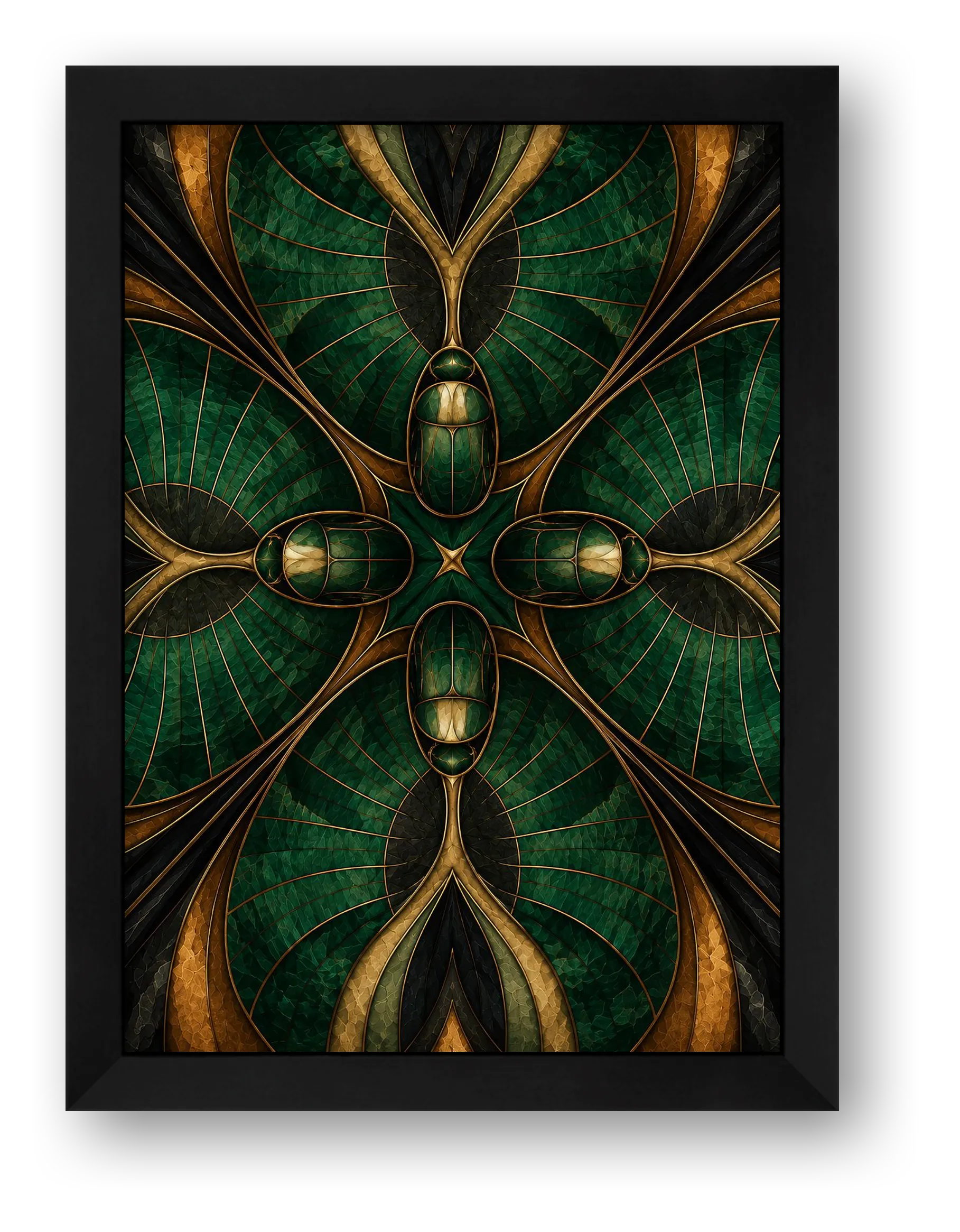 Scarab Shell Animal Signal — framed