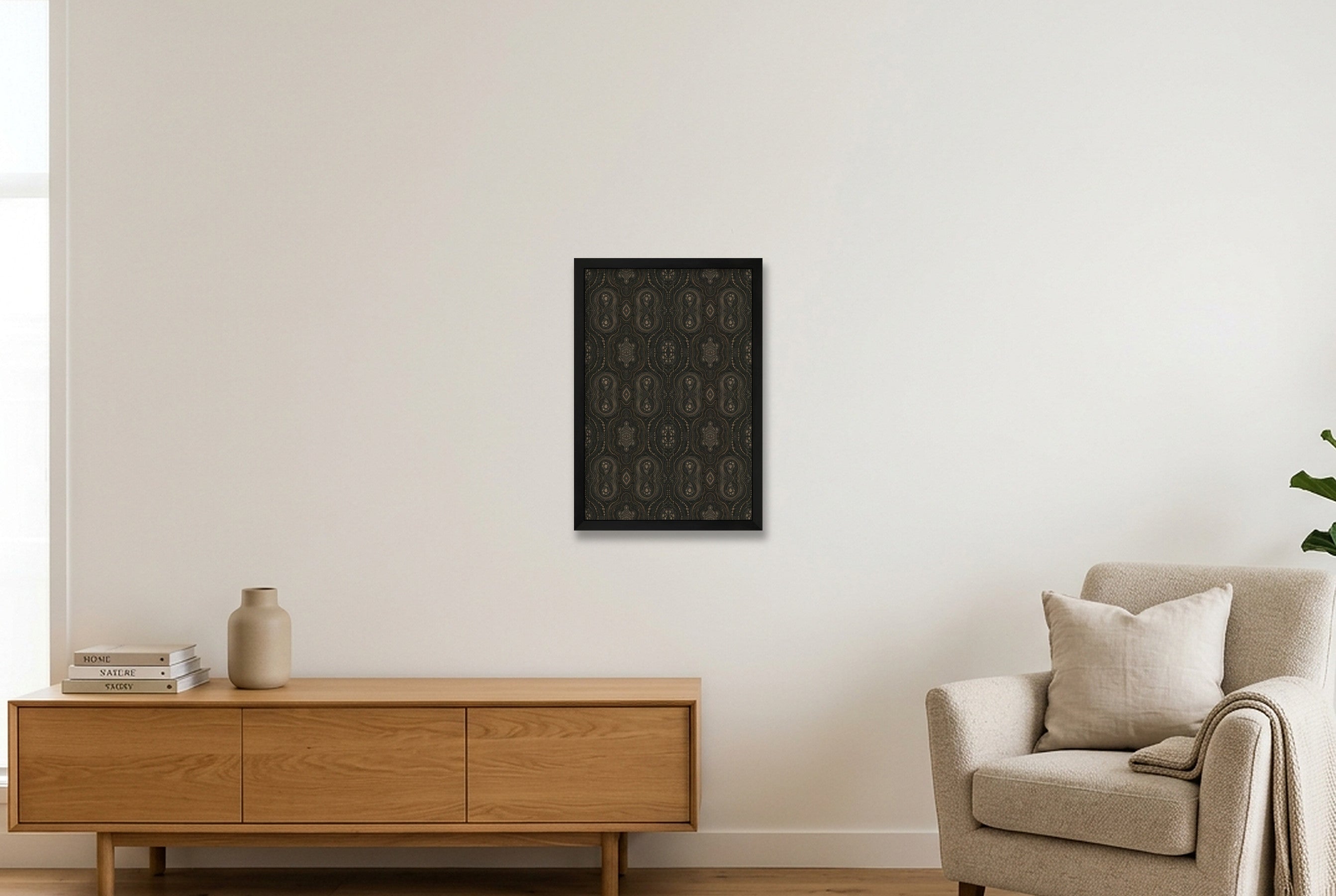 Night Terrain Elephant Memory — 30×45cm, 12×18" Black Frame
