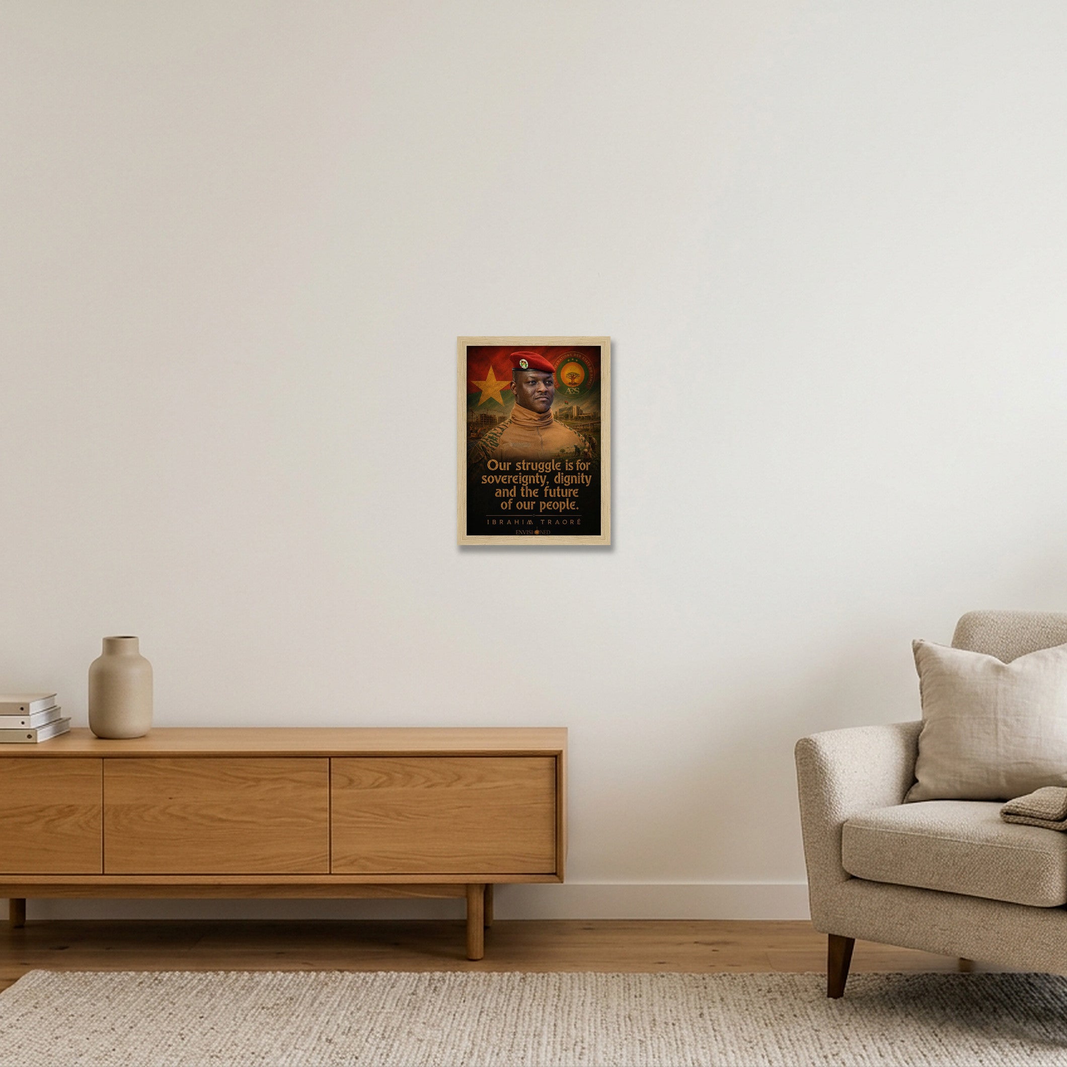 Ibrahim_Traore_Legacy_speaks — A4 (21×30cm, 8×12") Oak Frame