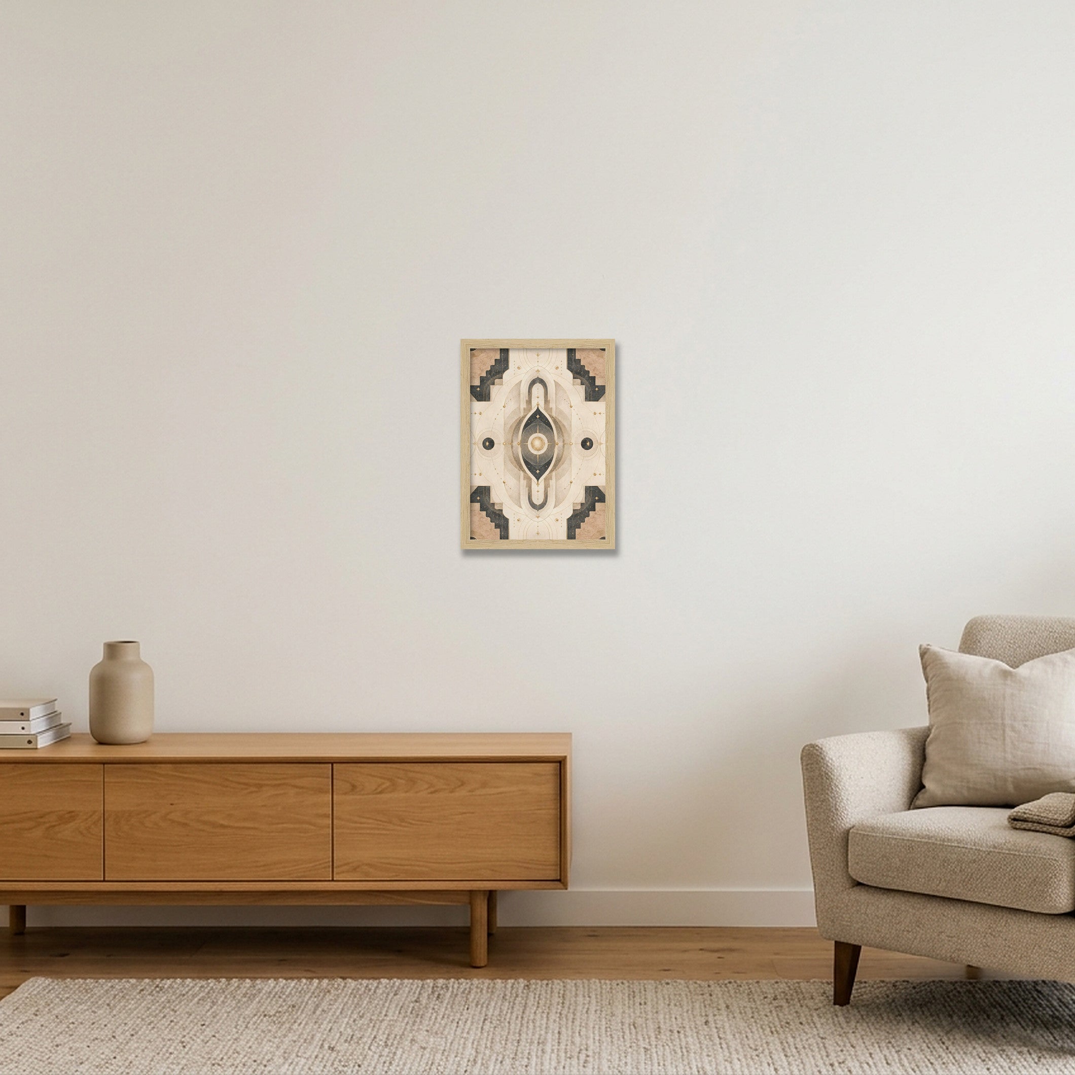 Aura Gate Sacred Atmosphere — A4 (21×30cm, 8×12") Oak Frame