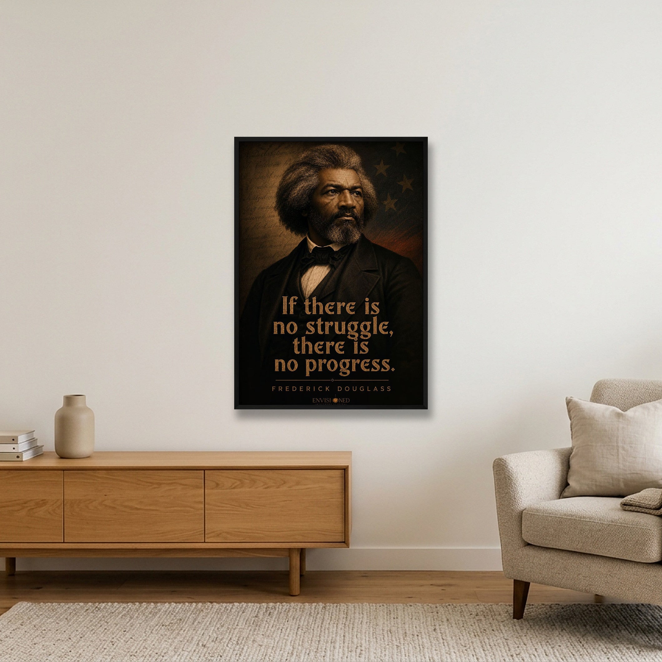 Federick_Douglass_Legacy_Speaks — 70×100cm, 28×39" Black Frame