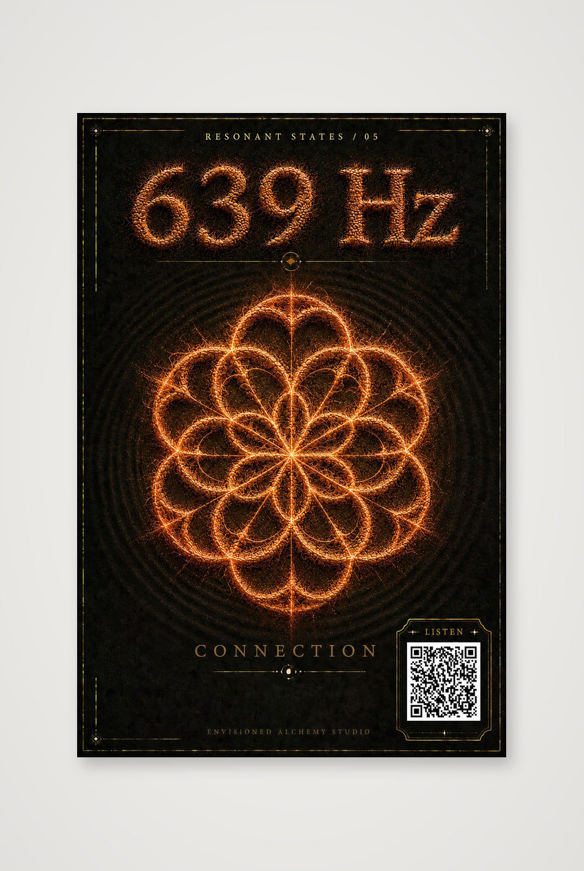 639 Hz Resonant States Frequency Cymatic Fine Art Print — 30×45cm, 12×18" Print only
