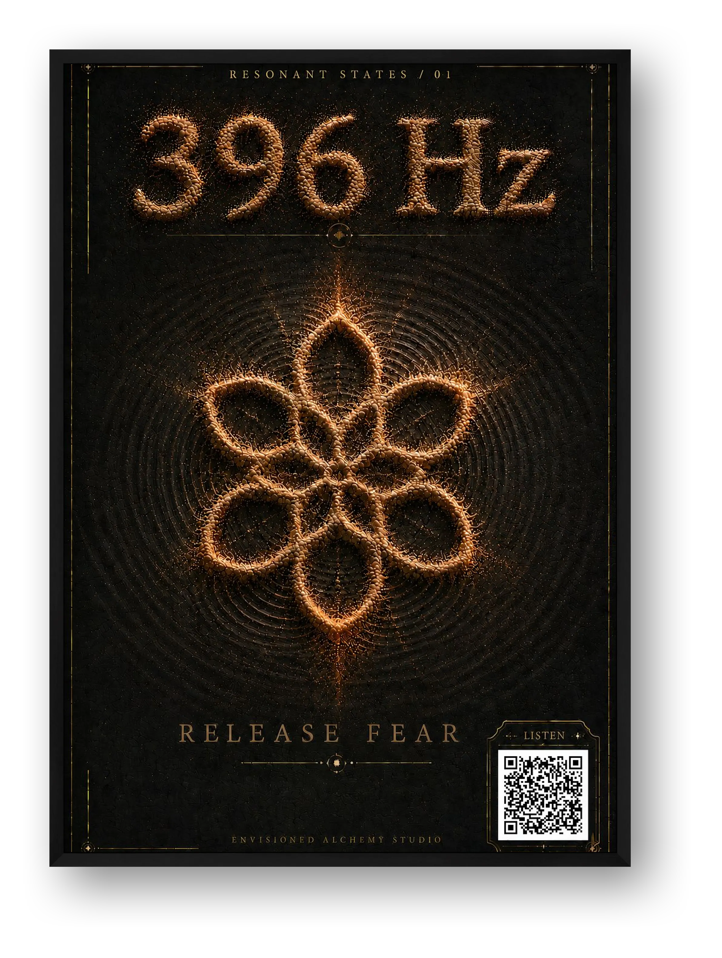 396 HZ Resonant States Frequency Cymatic — framed