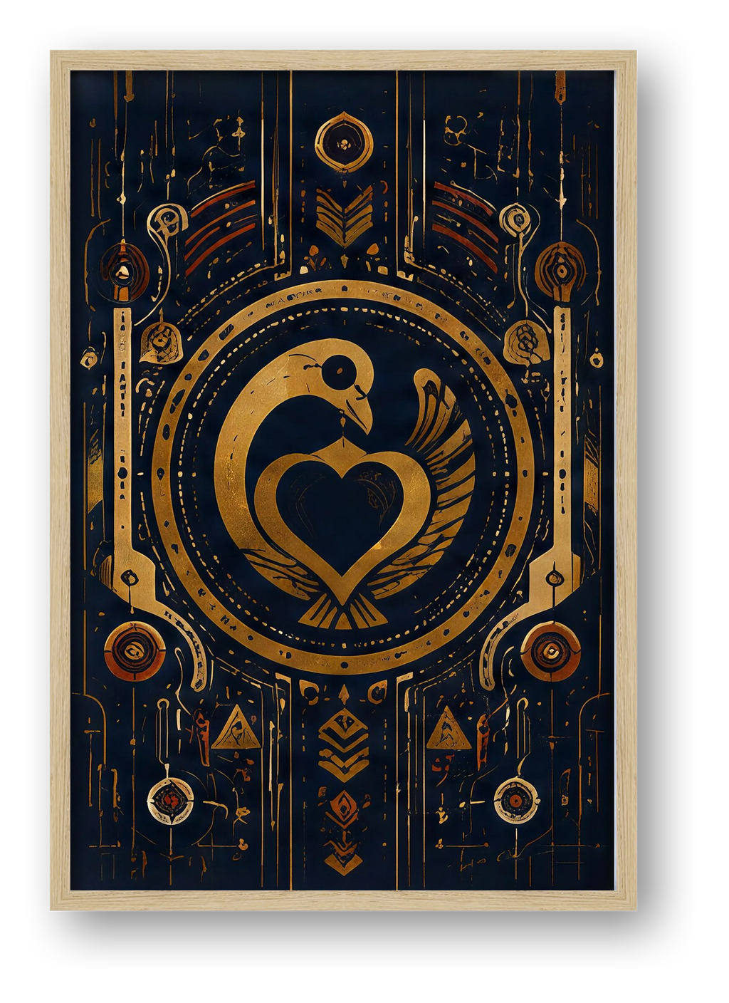 Sankofa Heart Symbol Afro Future Archive — framed