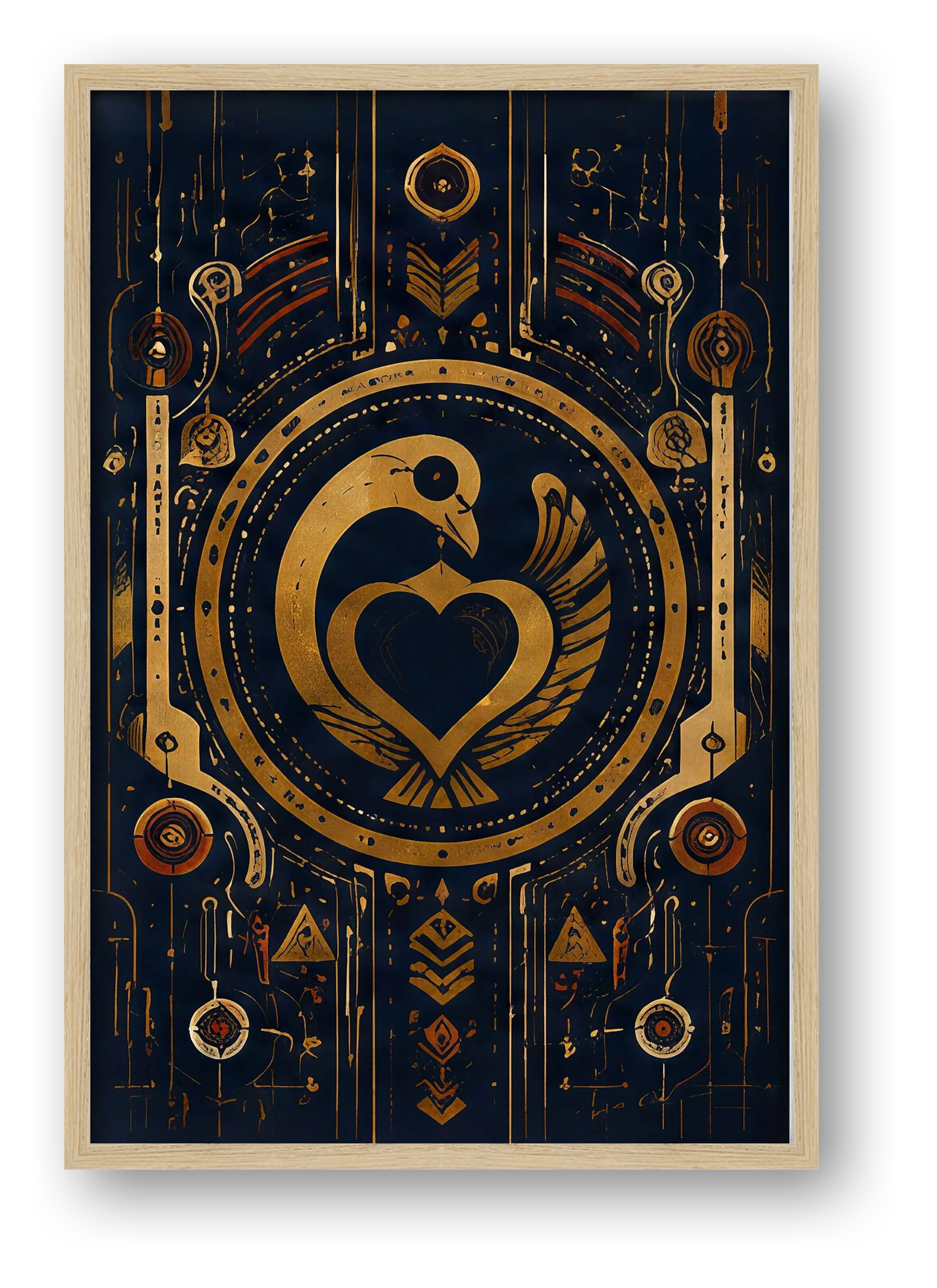 Sankofa Heart Symbol Afro Future Archive — framed