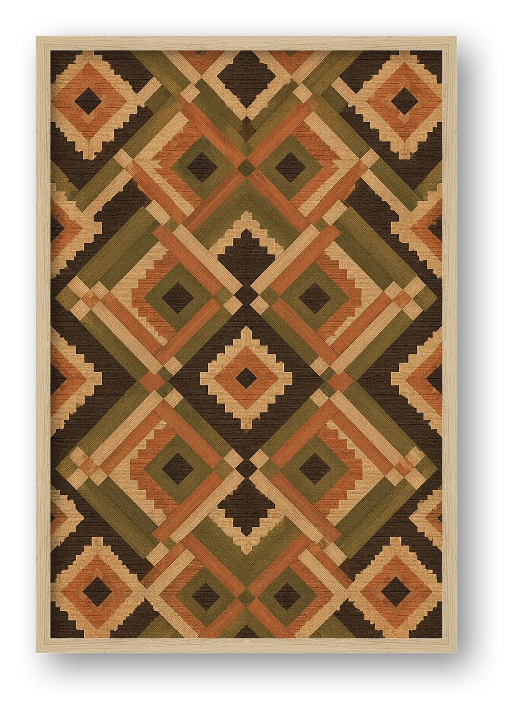 Earth Diamond Heritage Weave — framed