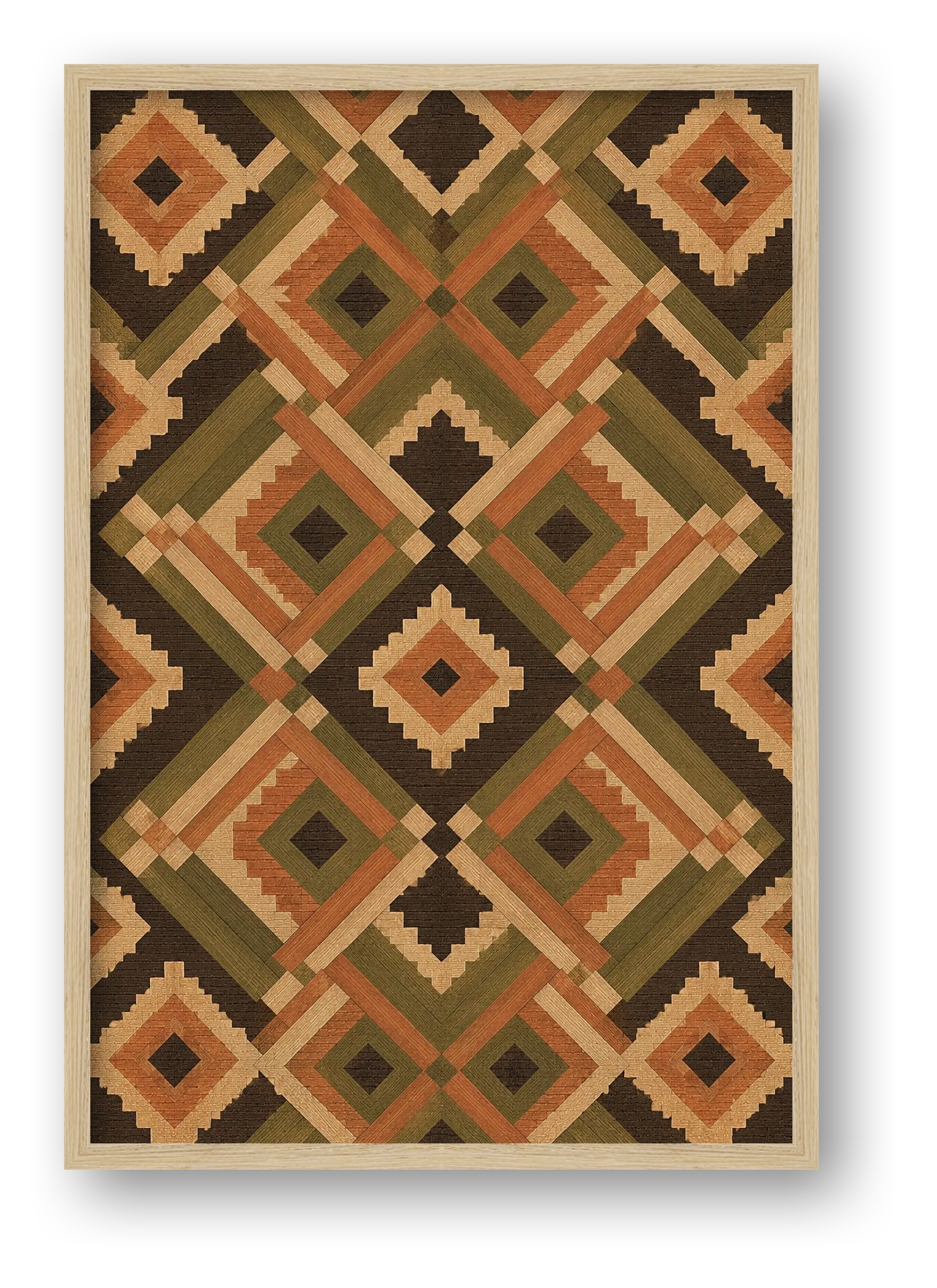 Earth Diamond Heritage Weave — framed