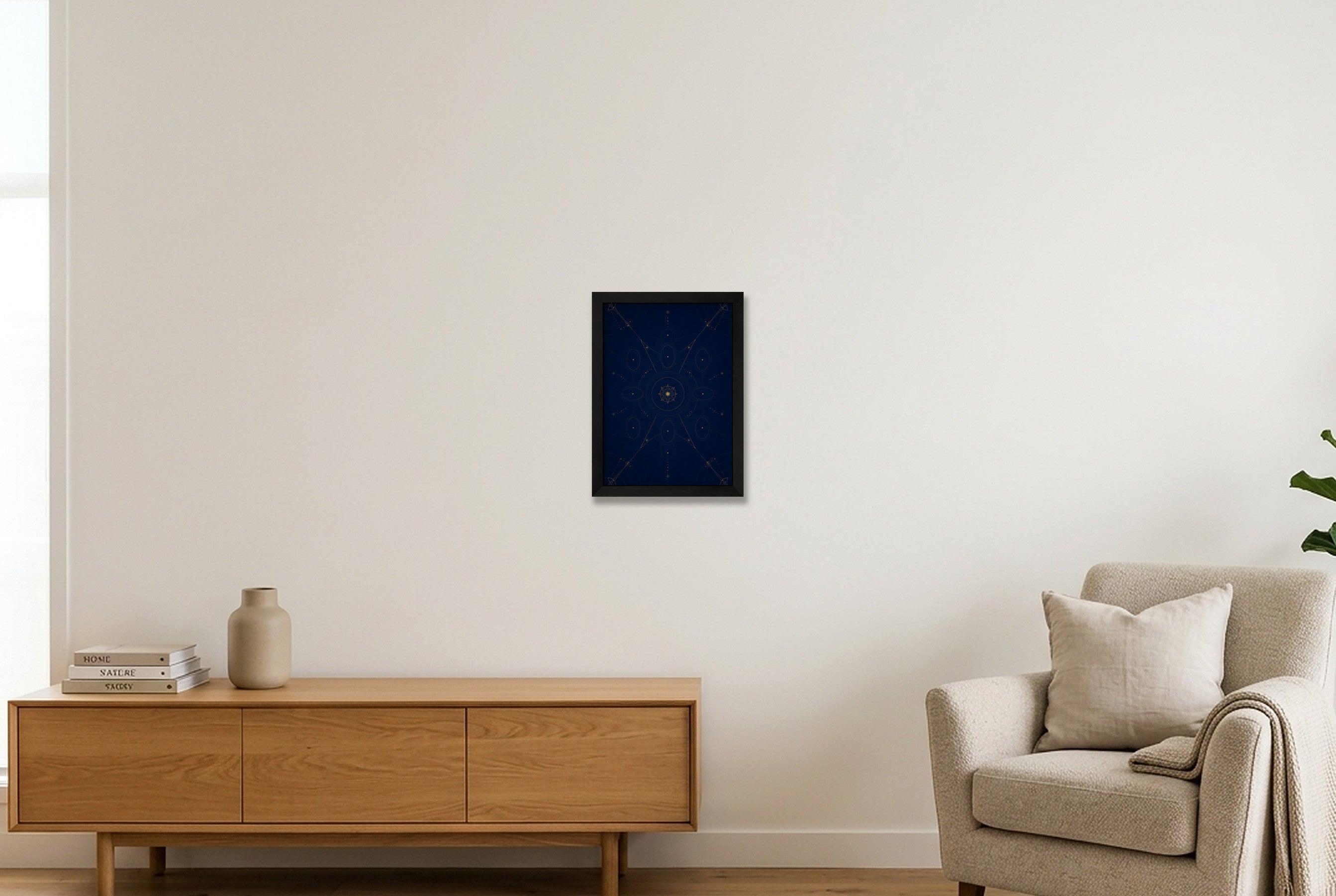 Star Gate Midnight Atlas — A4 (21×30cm, 8×12") Black Frame
