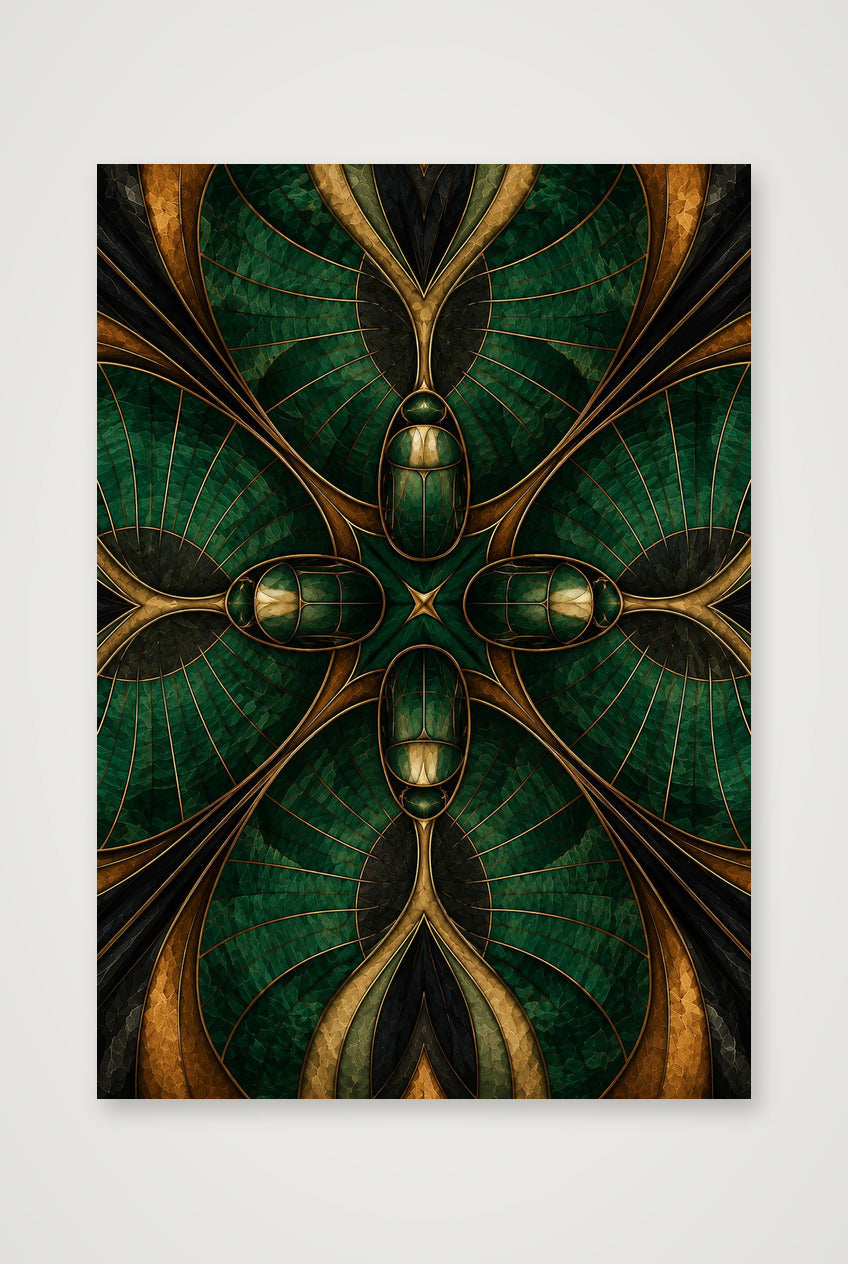Scarab Shell Animal Signal — 70×100cm, 28×39" Print only