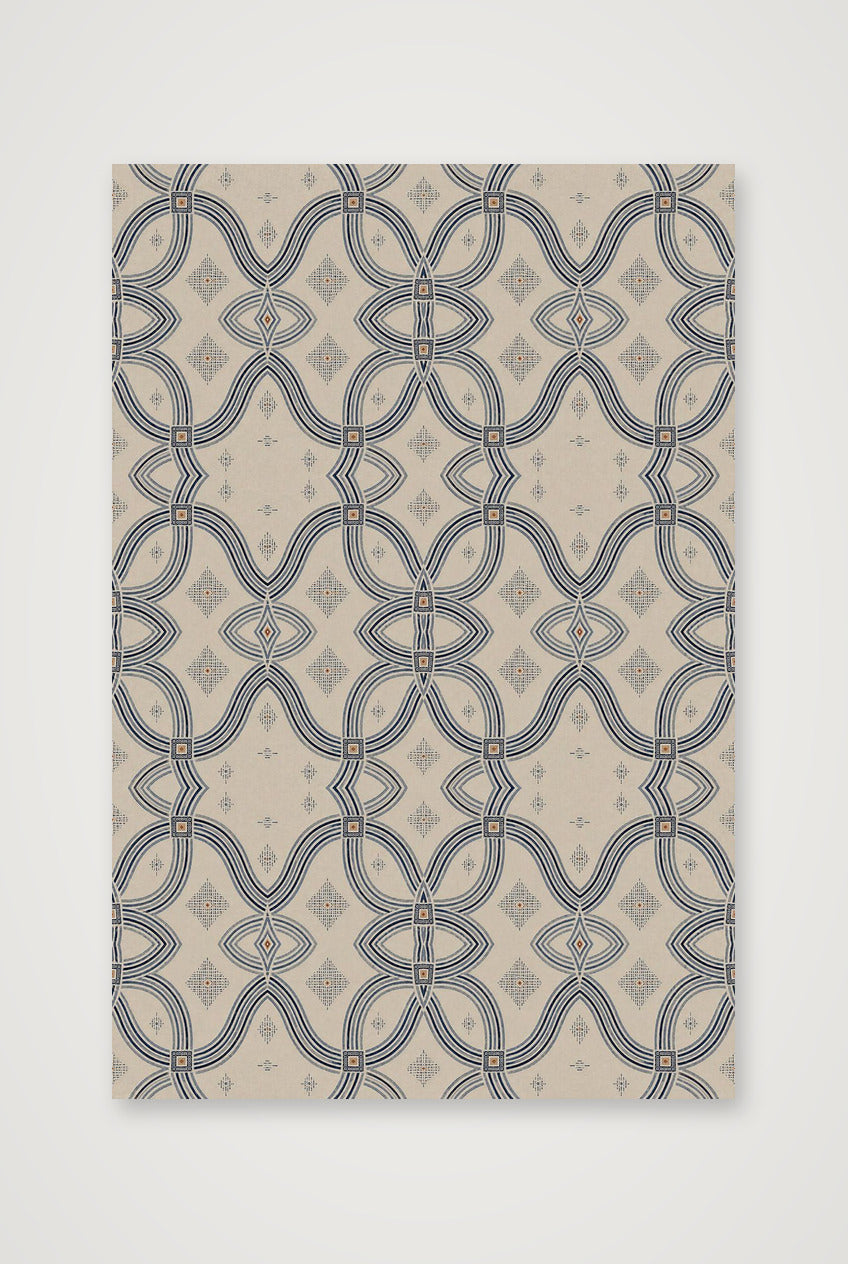 Zebra Rhythm Indigo Weave - Fine Art Giclée Print — 50×75cm, 20×30" Print only
