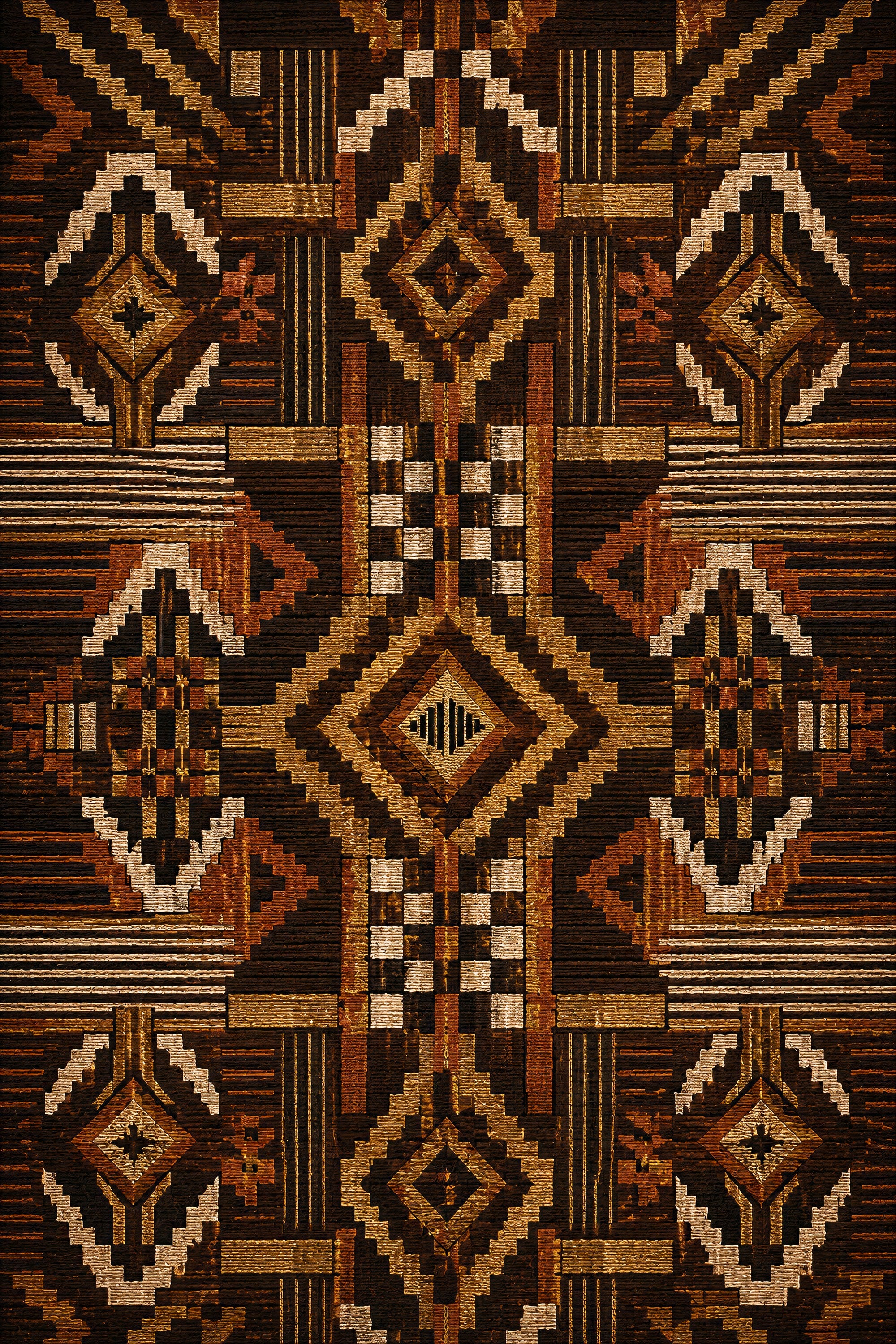 Copper Kente — Heritage Weave — Digital Print
