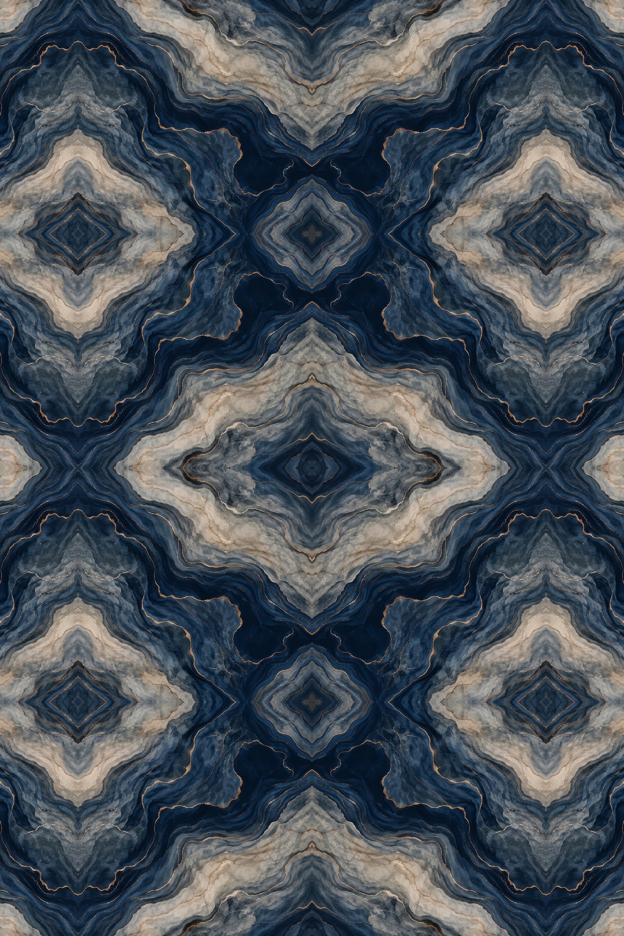 Indigo Agate Marble — Water and Mineral — Digital Print