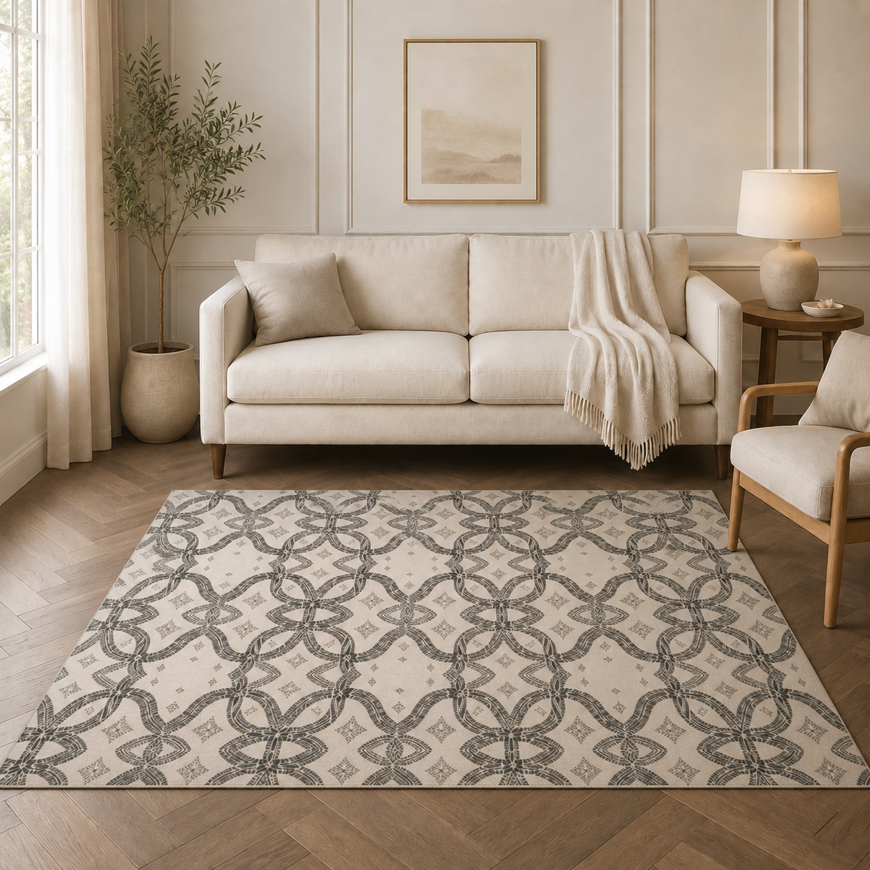 Zebra Rhythm – Monochrome Loom – Marbled Velvet Rug