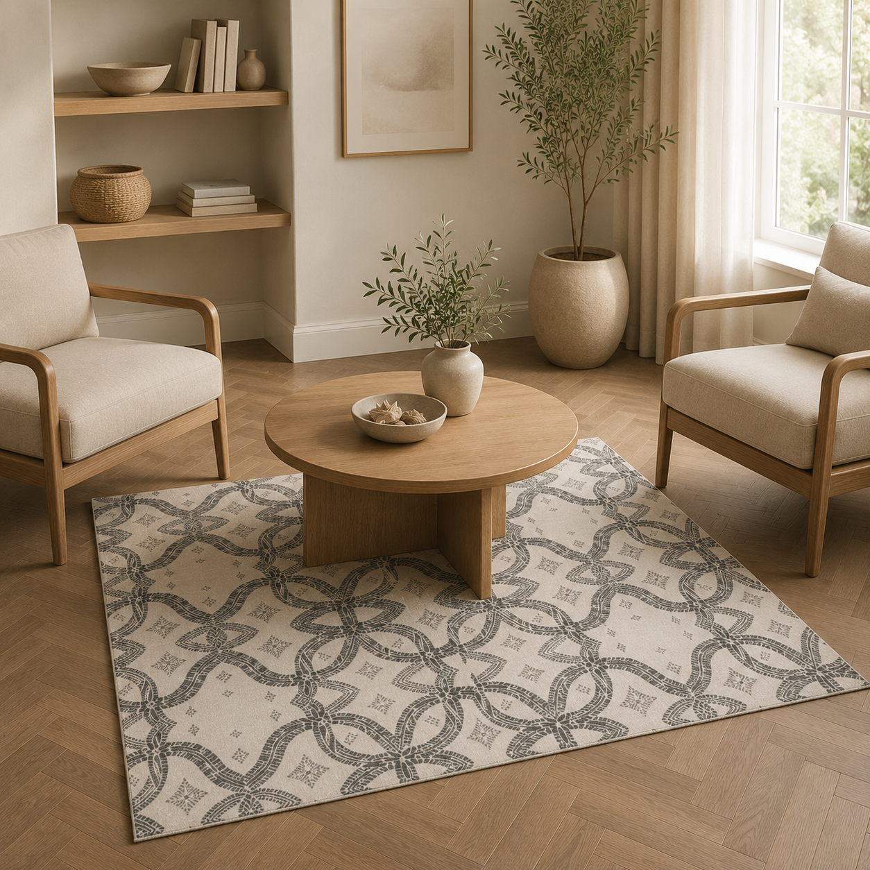 Zebra Rhythm – Monochrome Loom – Marbled Velvet Rug