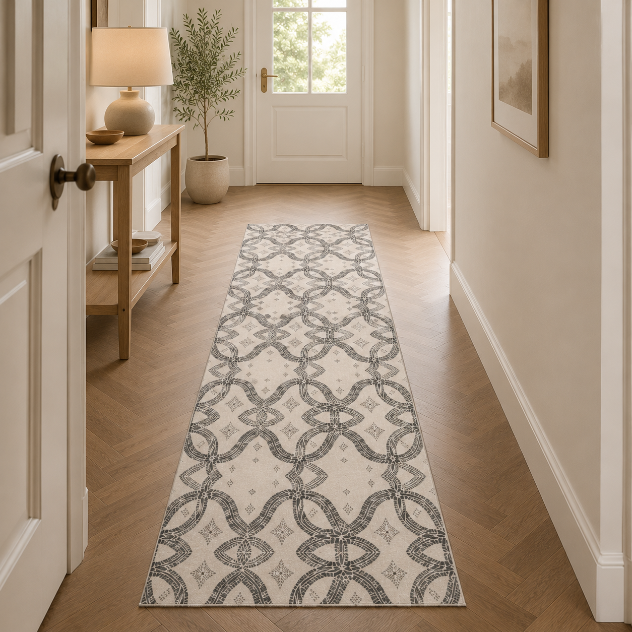 Zebra Rhythm – Monochrome Loom – Marbled Velvet Rug