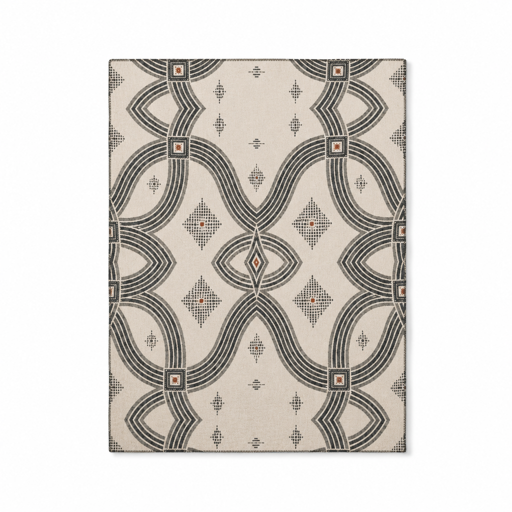 Zebra Rhythm – Monochrome Loom – Luxury Cotton Throw