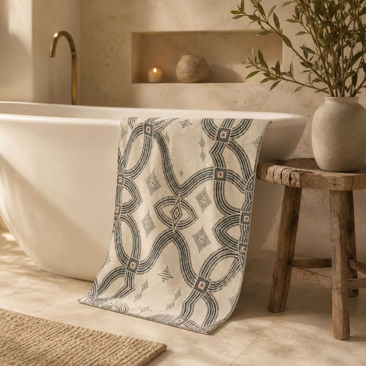 Zebra Rhythm – Monochrome Loom – Luxury Cotton Throw