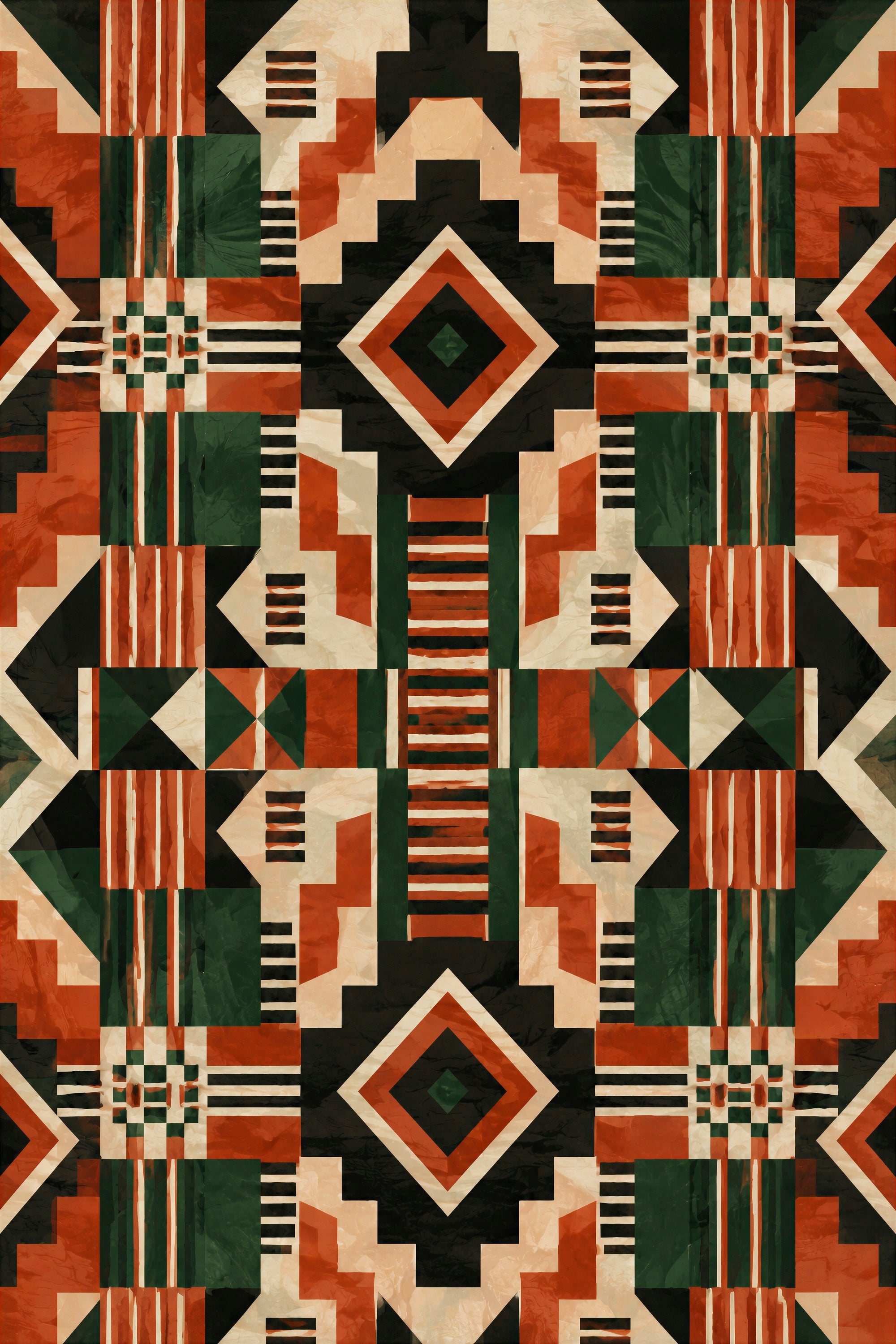 Red Earth Rhythm — Pan-African Modern — Digital Print