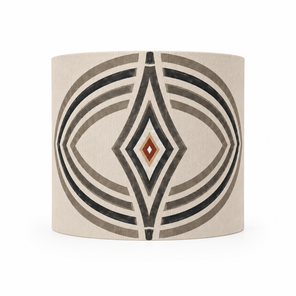 Zebra Rhythm – Monochrome Loom – Drum Lamp Shade