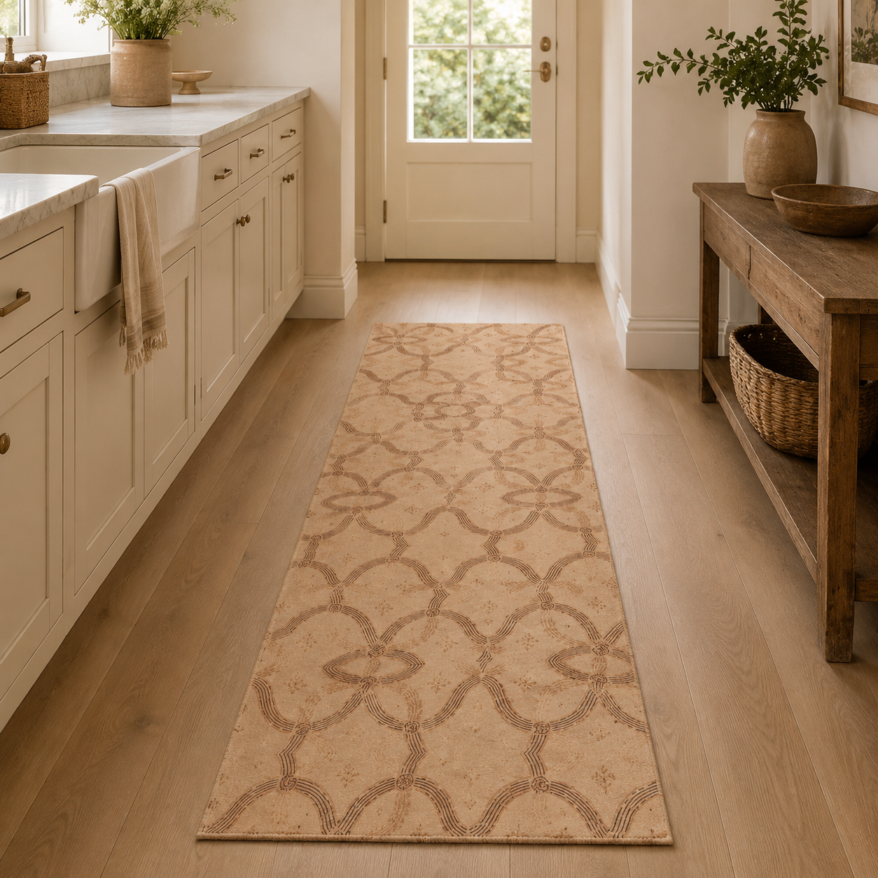Zebra Rhythm – Terracotta Junction – Marbled Velvet Rug