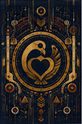 Sankofa Heart Symbol — Afro-Future Archive — Digital Print