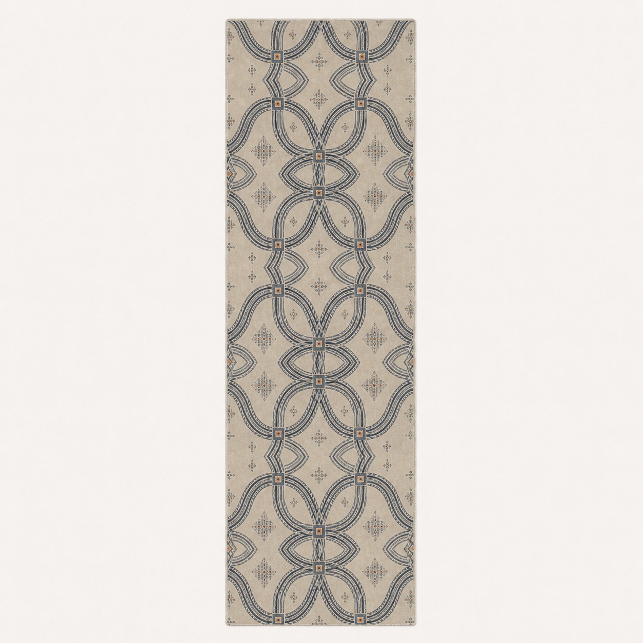 Zebra Rhythm Indigo Weave — Marbled Velvet Rug