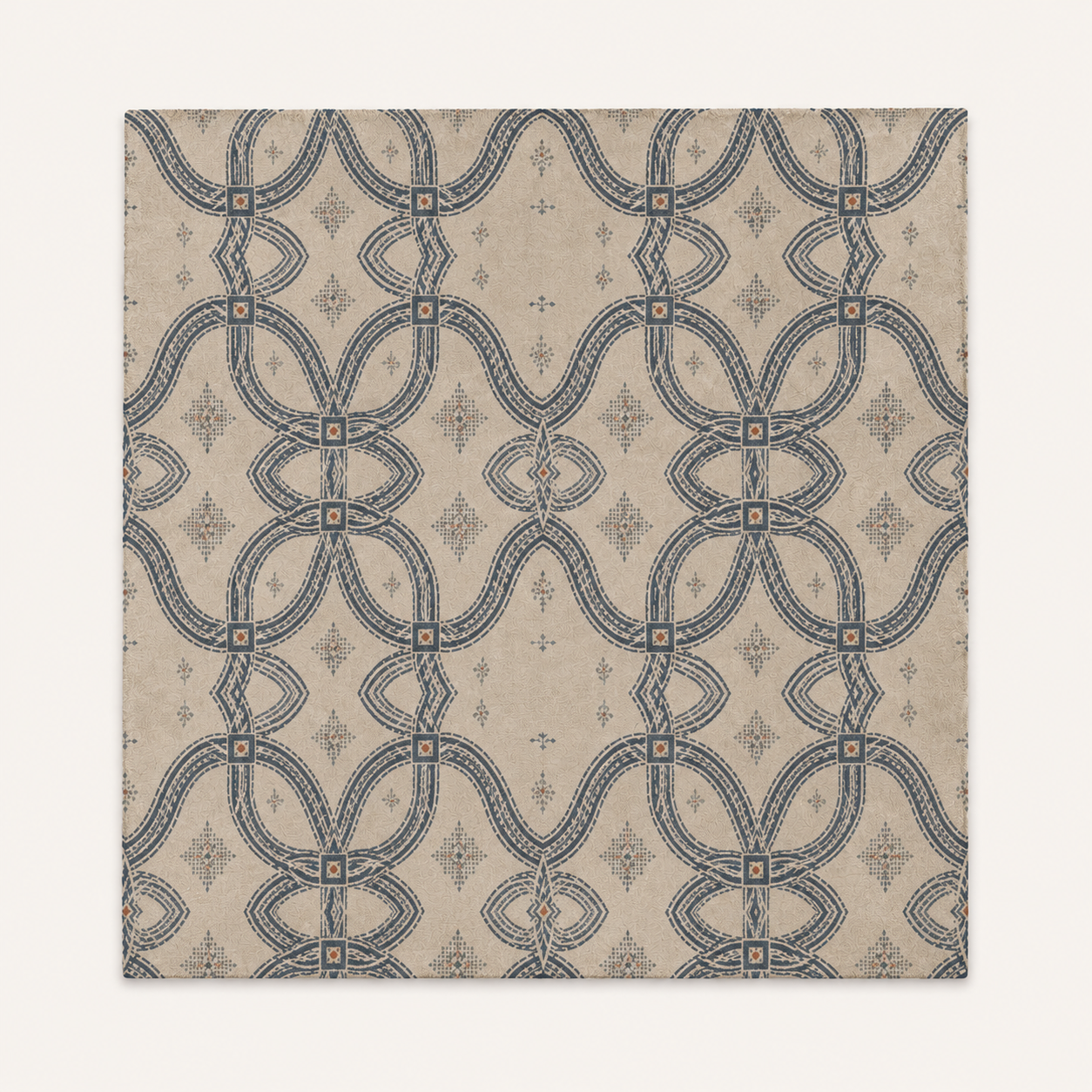 Zebra Rhythm Indigo Weave — Marbled Velvet Rug