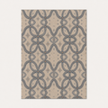 Zebra Rhythm Indigo Weave — Marbled Velvet Rug