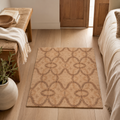 Zebra Rhythm – Terracotta Junction – Marbled Velvet Rug