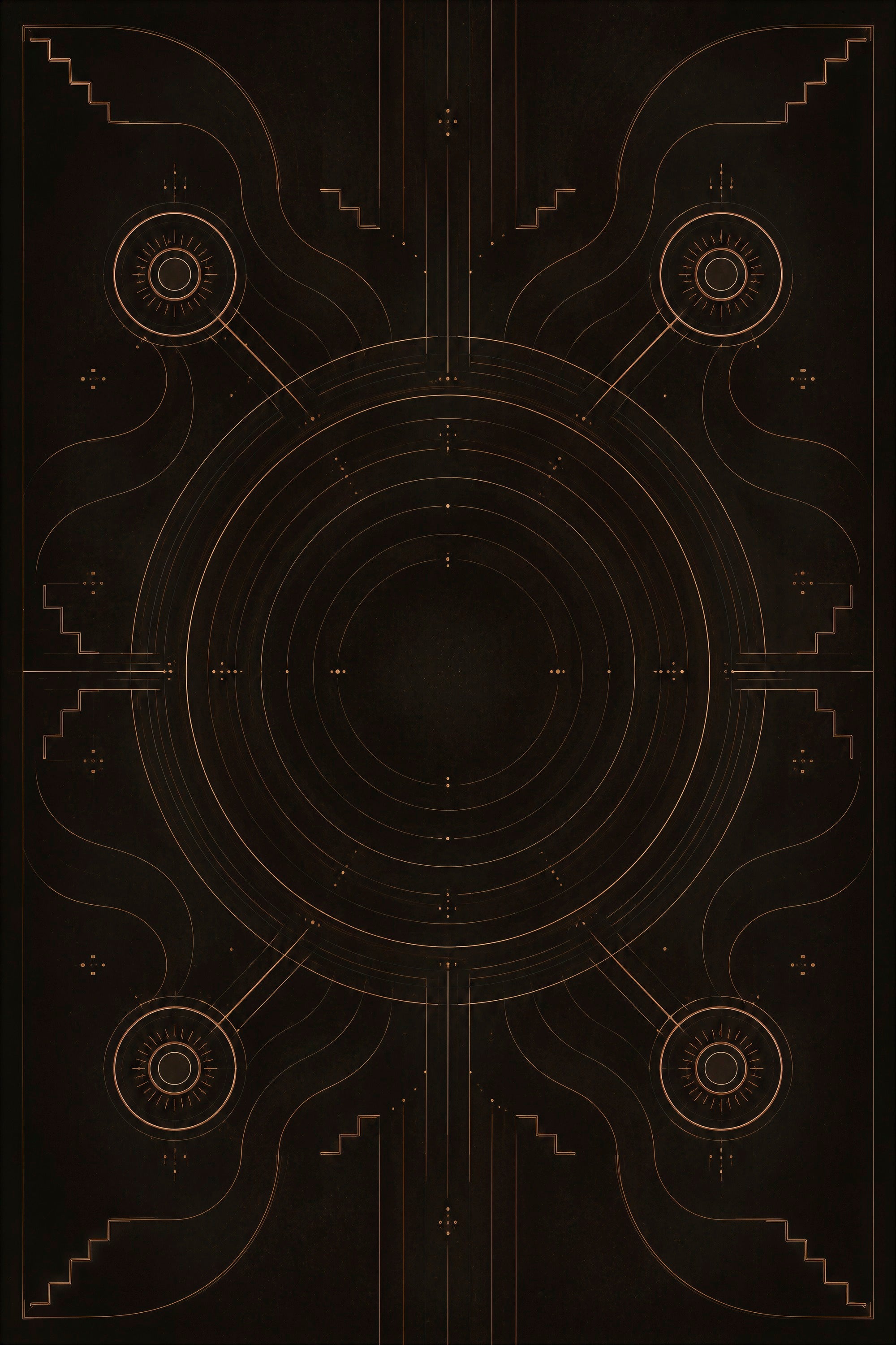 Solar Script — Midnight Atlas — Digital Print