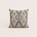 Zebra Rhythm – Indigo Weave – Velvet Cushion