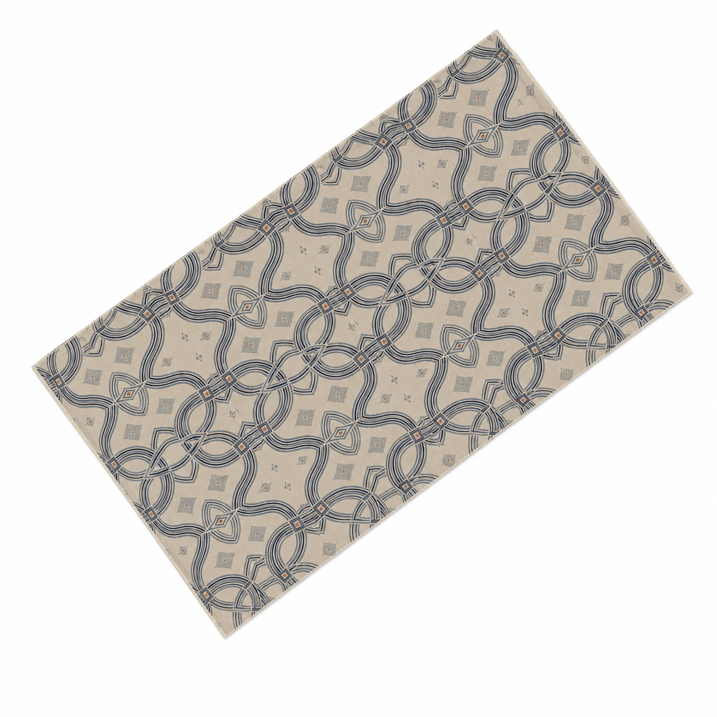 Zebra Rhythm Indigo Weave — Bath Towel