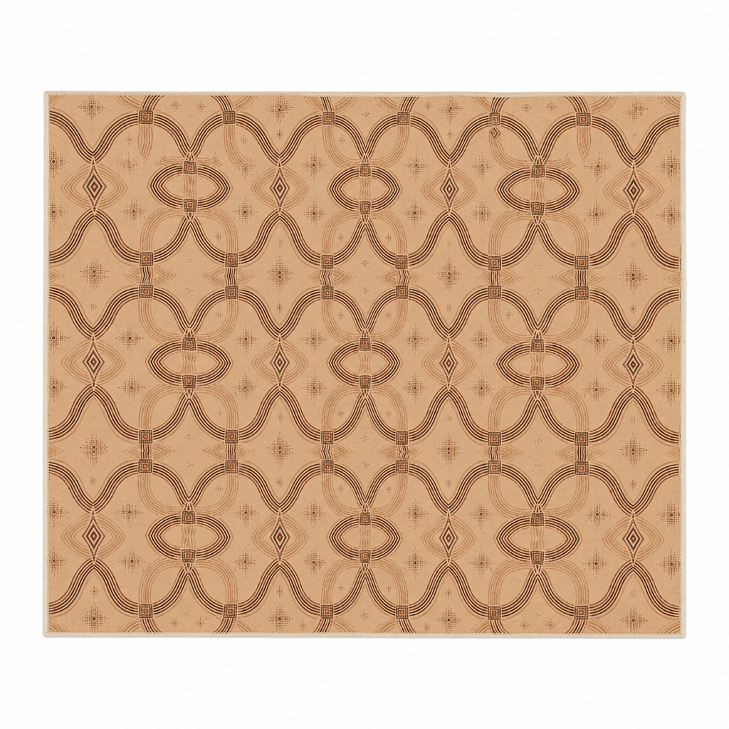 Zebra Rhythm Terracotta Junction — Bath Towel