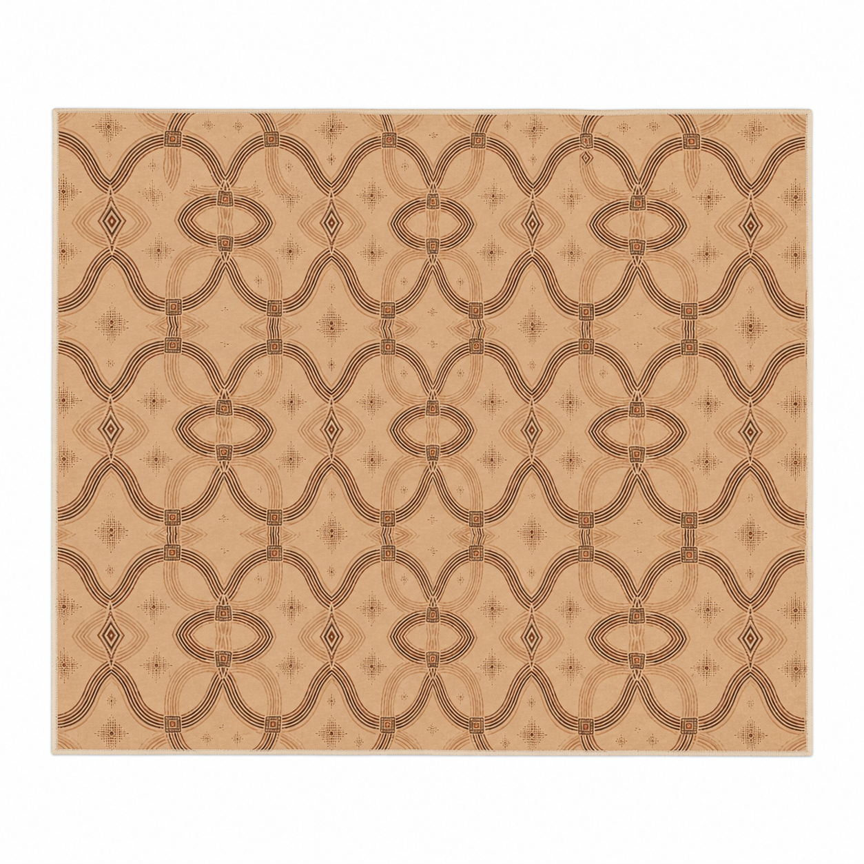 Zebra Rhythm Terracotta Junction — Bath Towel