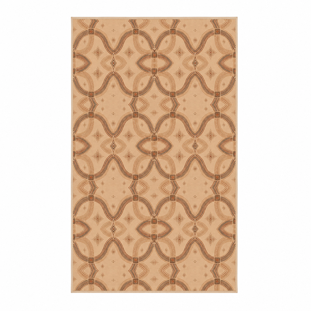 Zebra Rhythm Terracotta Junction — Bath Towel