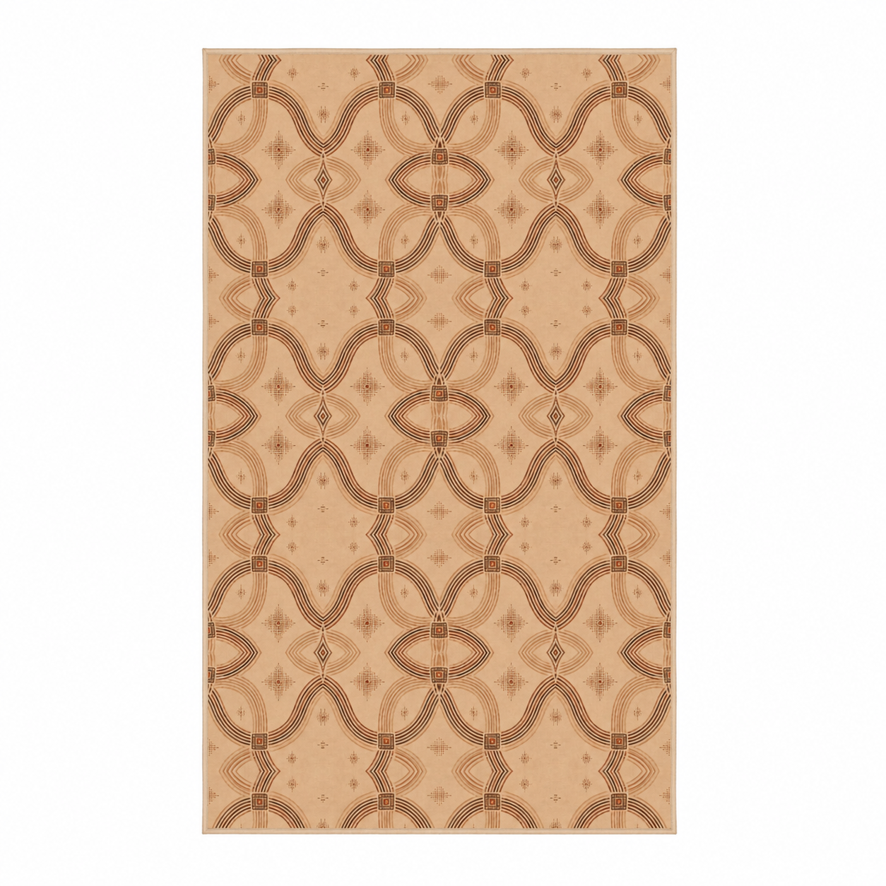 Zebra Rhythm Terracotta Junction — Bath Towel