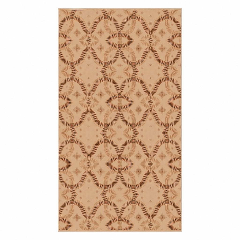 Zebra Rhythm Terracotta Junction — Bath Towel