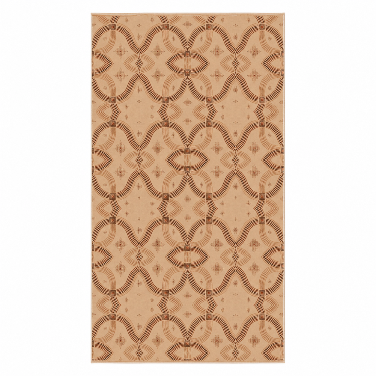 Zebra Rhythm Terracotta Junction — Bath Towel