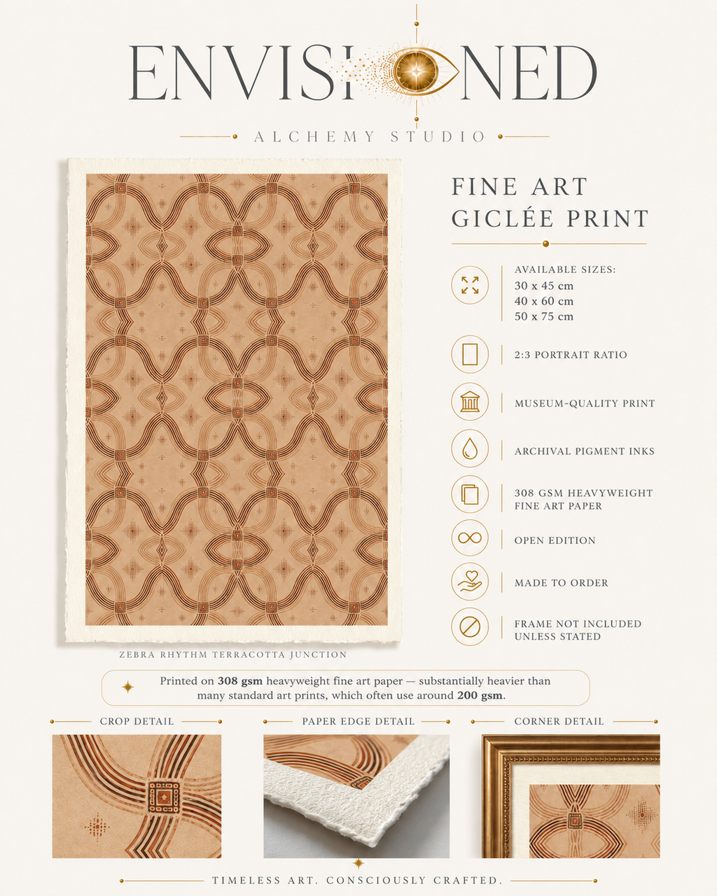 Terracotta Junction — Zebra Rhythm — Fine Art Giclée Print