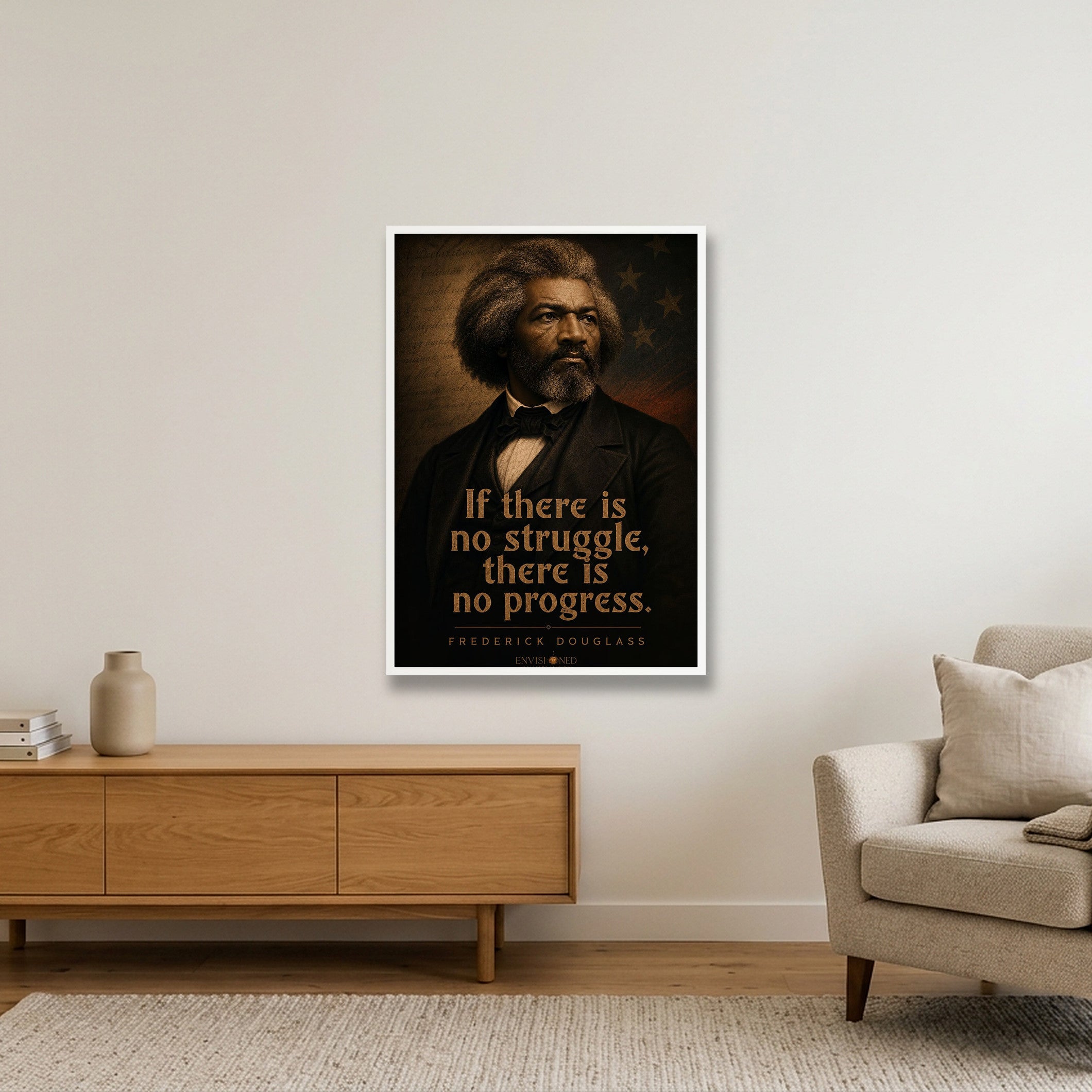 Federick_Douglass_Legacy_Speaks — 70×100cm, 28×39" White Frame