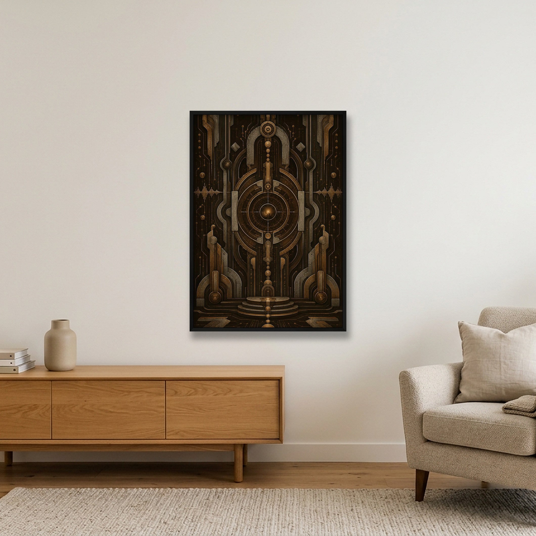 Bronze Portal Afro Future Archive — 70×100cm, 28×39" Black Frame