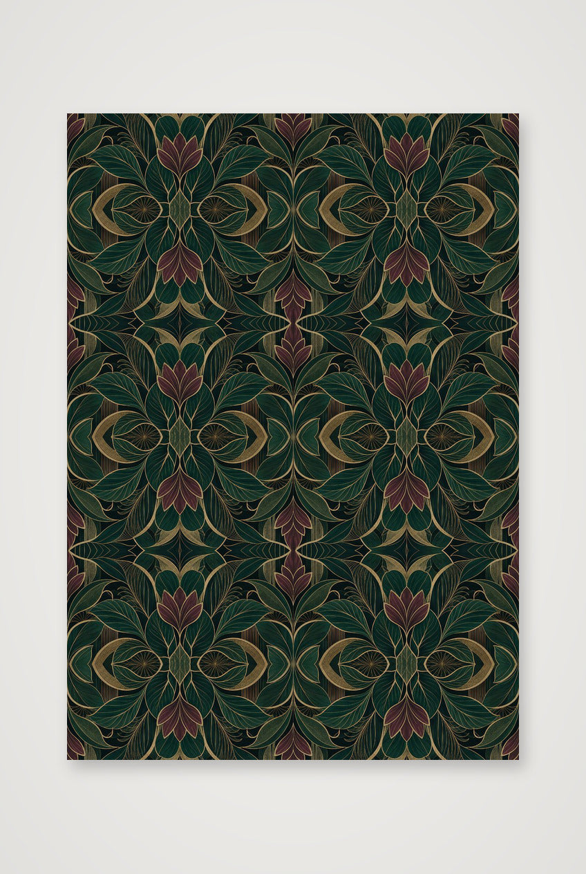 Emerald Plum Botanical Archive — 70×100cm, 28×39" Print only