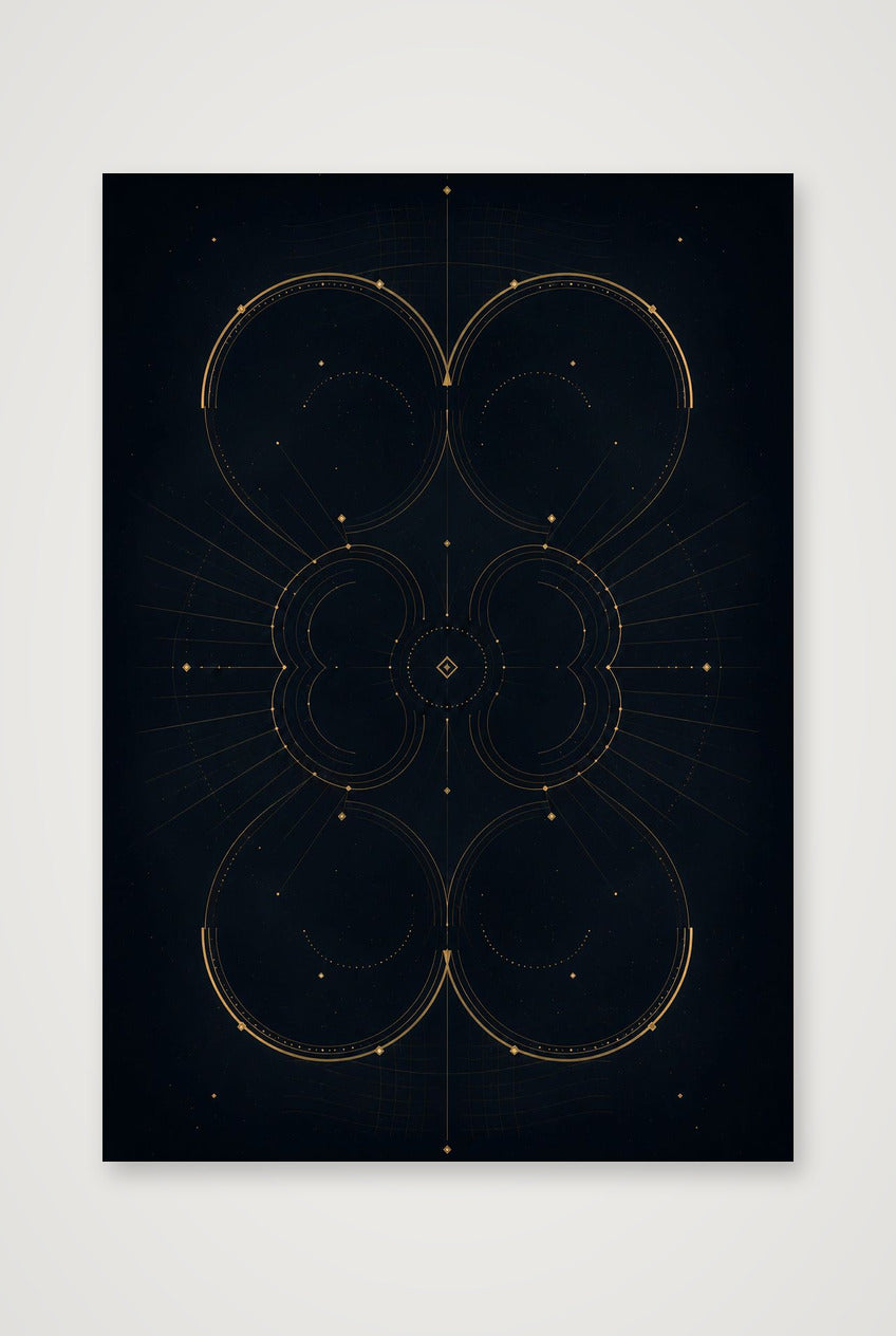 Obsidian Orbit Midnight Atlas — 70×100cm, 28×39" Print only