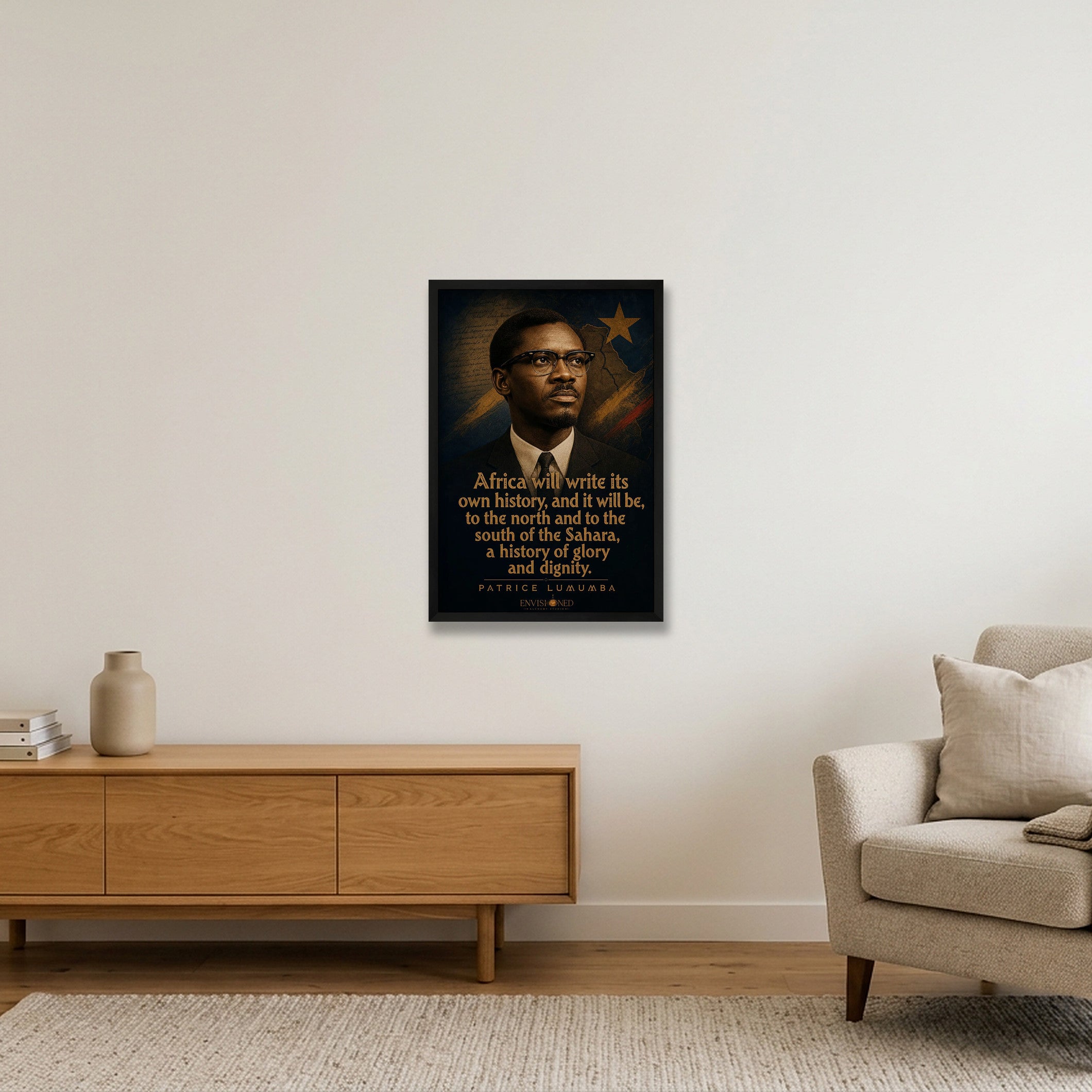 Patrice_Lumumba_Legacy_speaks — 40×60cm, 16×24" Black Frame