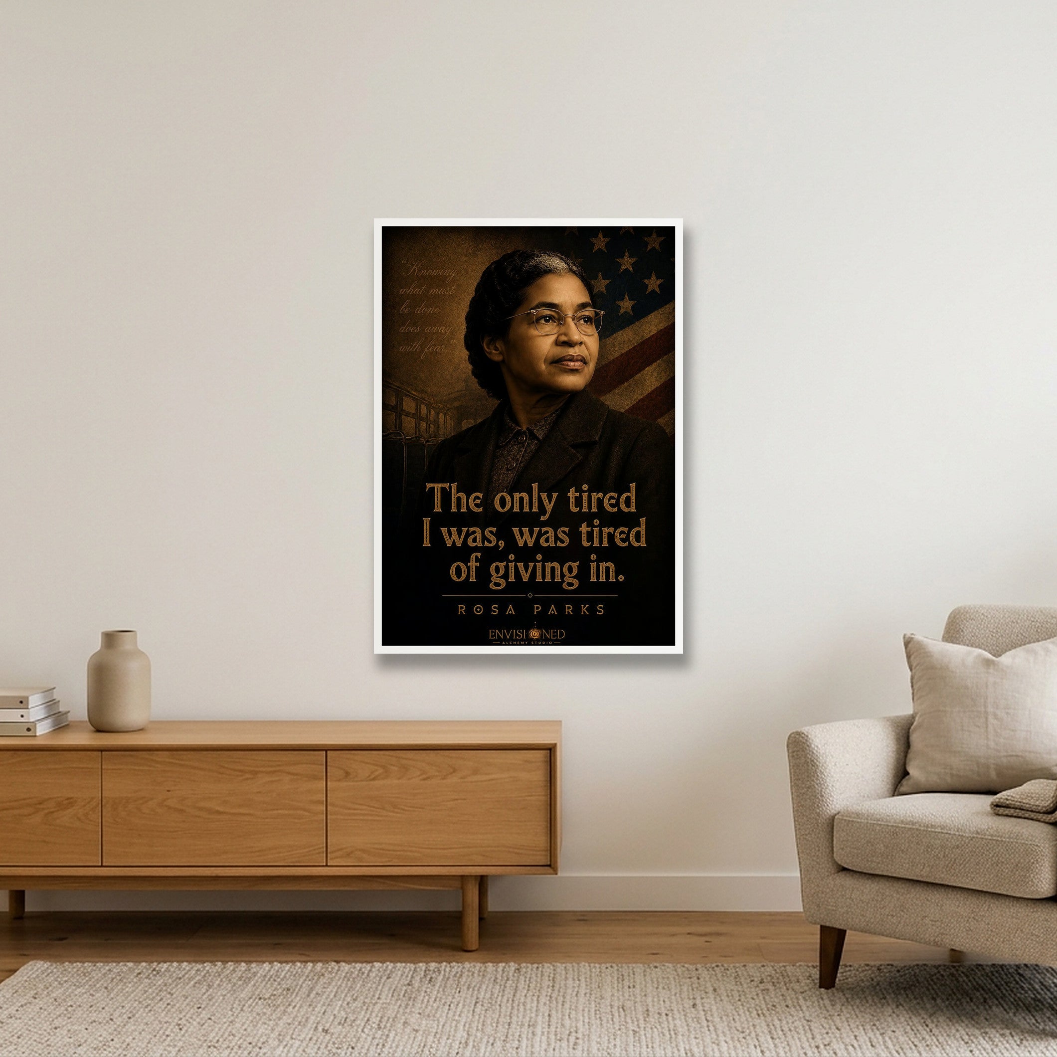Rosa_parks_Legacy_speaks — 70×100cm, 28×39" White Frame
