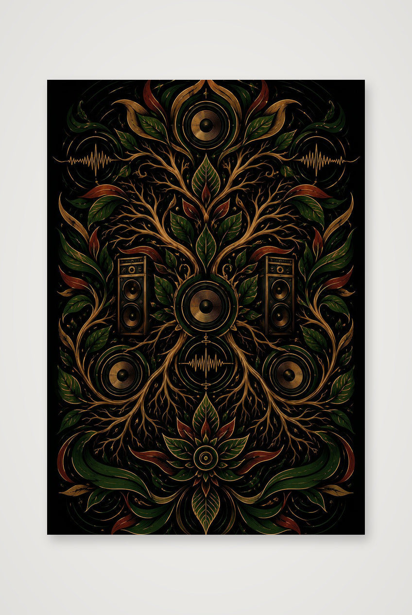 Roots Frequency Roots Livity — 70×100cm, 28×39" Print only