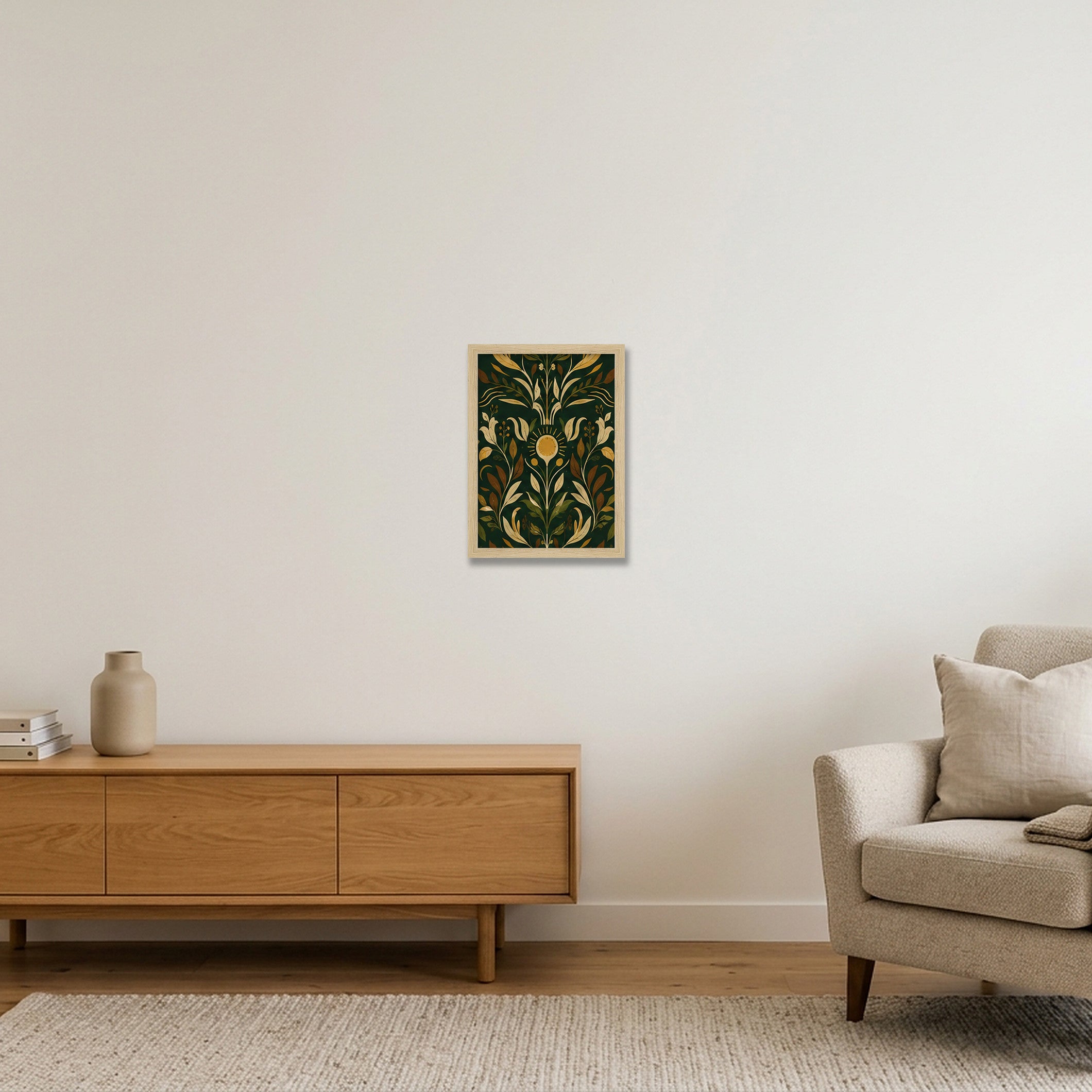 Ital Garden Roots Livity — A4 (21×30cm, 8×12") Oak Frame
