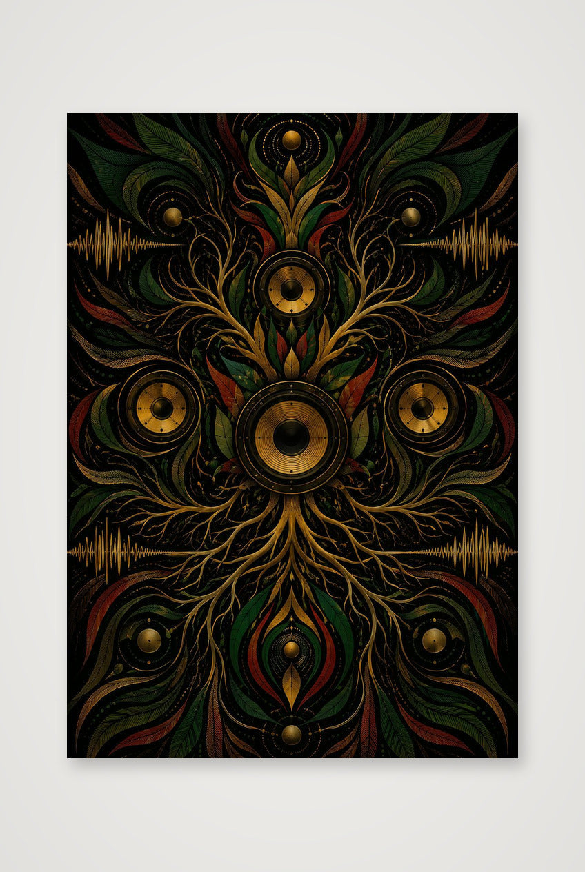 Dub Echo Roots Livity — 70×100cm, 28×39" Print only
