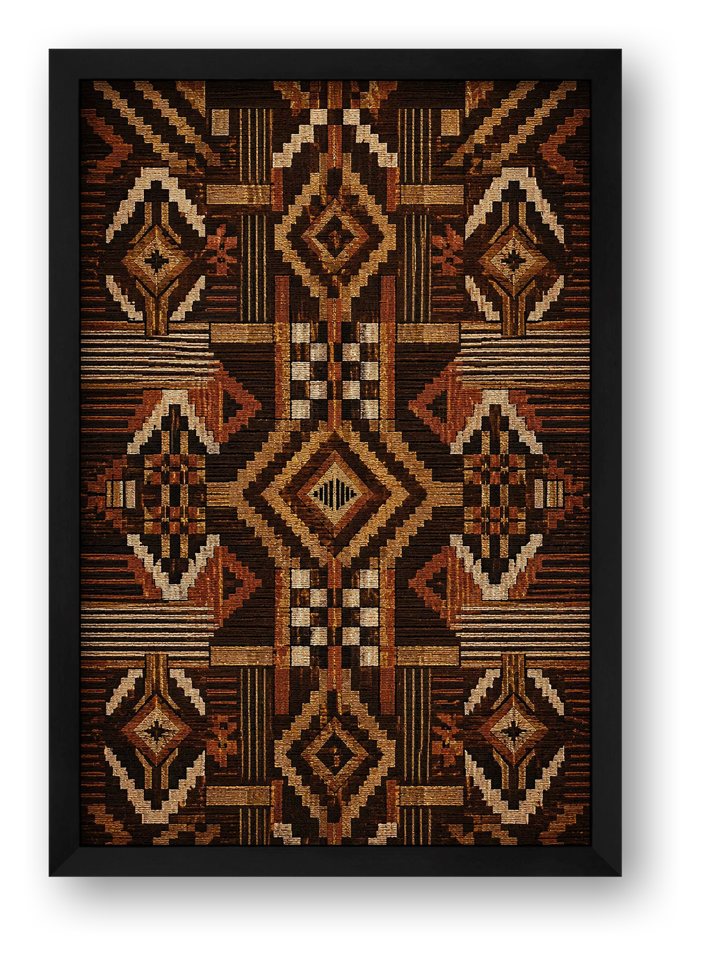 Copper Kente Heritage Weave — framed